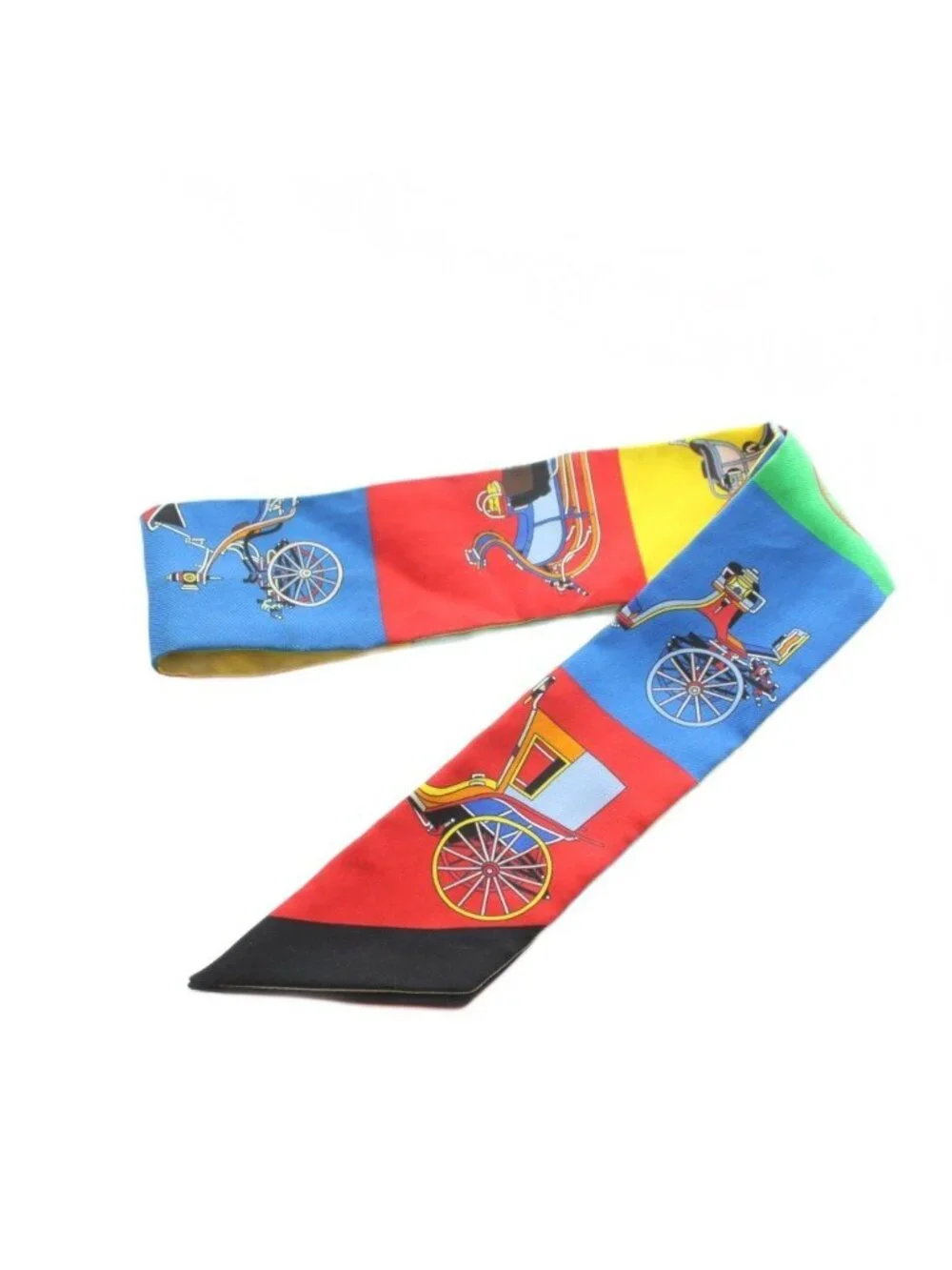 Hermes Voitures Exquises Exquisite Carriage Scarf Silk Multicolor - Picture 2 of 6